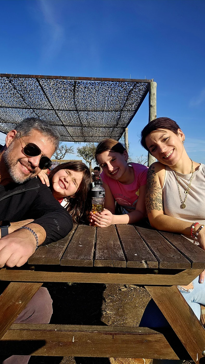 En familia, un día de invierno